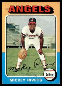 1975 Topps Mickey Rivers California Angels Card