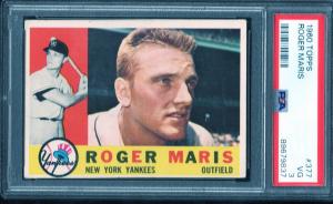 1960 Topps Roger Maris #377 Yankees Card