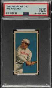 1910 T206 Tris Speaker Rookie Card Boston Red Sox