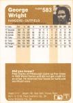 George Wright 1983 Fleer Rookie Baseball Card