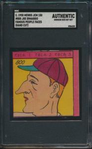 1950s Menko Baseball Joe DiMaggio Card SGC Authentic