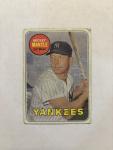 1969 Topps Mickey Mantle Yellow Name Card #500