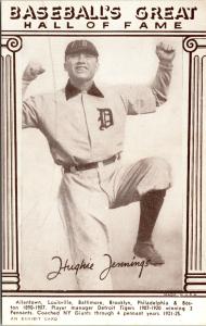 1948 Exhibit Baseball Card Hughie Jennings