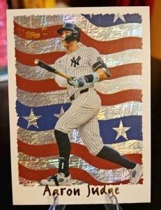2025 Topps Archives Aaron Judge Cyber Stats Card