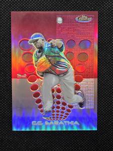 2004 Topps Finest CC Sabathia Refractor Card