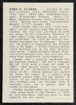 Fred Clarke 1950 Callahan Baseball Hall of Fame Card