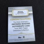 2021 Topps Reggie Jackson Definitive Auto #14/25