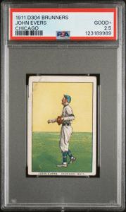 1911 D304 Brunners Johnny Evers Chicago PSA 2.5