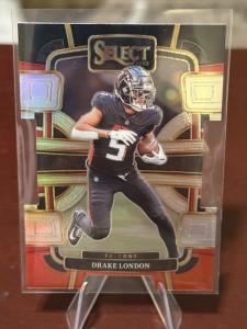 2023 Panini Select Drake London Black & Red Prizm