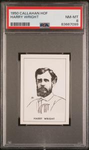 1950 Harry Wright Hall Of Fame Card PSA 8