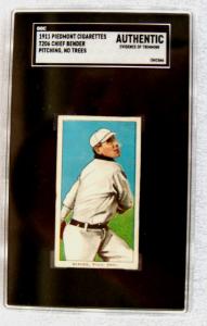 1911 Piedmont T206 Chief Bender Card – SGC Authenticated