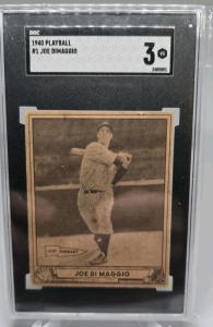 Joe Dimaggio 1940 Play Ball #1 SGC 3 Card