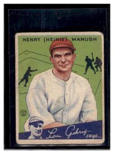 1934 Goudey #18 Heinie Manush Baseball Card