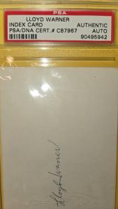 Lloyd Waner Signed Autograph Index Card