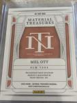 2025 Panini National Treasures Mel Ott Patch #/25
