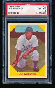 1960 Fleer Joe Medwick #22 Baseball Card PSA 8