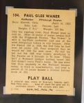 1939 Playball Paul Waner SGC 5 HOF Card