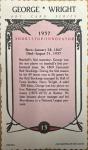 George Wright 1984 Art Card Collectible
