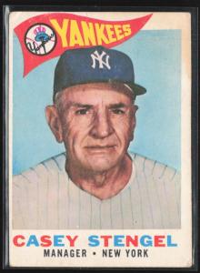 Casey Stengel 1960 Topps Yankees Card #227