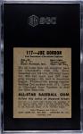 1948 Leaf Joe Gordon Card #117 SGC 3