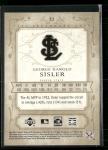 2005 SP Legendary Cuts George Sisler Card