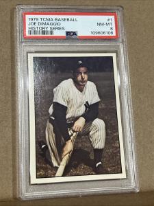 1979 TCMA Joltin Joe DiMaggio Baseball Card PSA 8