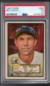 1952 Topps Bill Dickey #400 NY Yankees Card