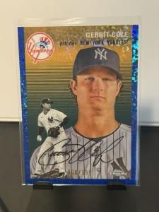 2023 Topps Chrome Gerrit Cole Blue Mini Diamond