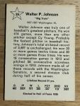 1961 Golden Press Walter Johnson Card #29