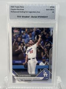 2025 Topps Now Clayton Kershaw Gem Mint Card