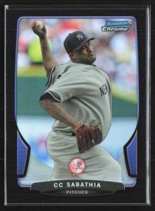 CC Sabathia 2013 Bowman Chrome Black Refractor /15