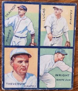1935 Goudey 4-in-1 R321 Pie Traynor Card