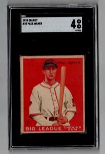 1933 Goudey Paul Waner Pittsburgh Pirates Card