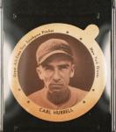 1937 Carl Hubbell Baseball Card PSA 3 Giants