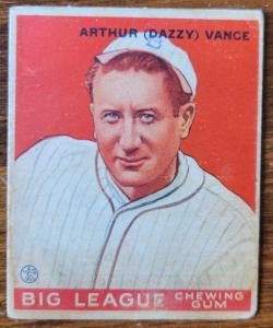 1933 Goudey Dazzy Vance Rookie Card #2