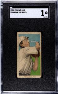 1909 T206 Frank Baker Polar Bear Card