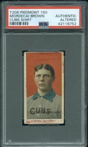 1910 T206 Mordecai Brown Portrait PSA 0 Card