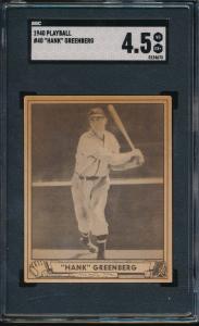 1940 Play Ball Hank Greenberg SGC 4.5 Card