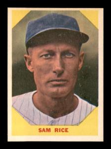 1960 Fleer Sam Rice #34 Baseball Card