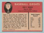 1961 Fleer Eddie Roush Baseball Card #72