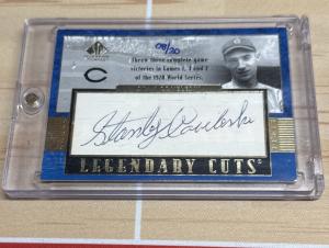 2003 SP Legendary Cuts Stan Coveleski Auto #/20