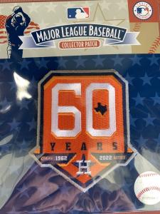 Houston Astros 60th Anniversary Patch 3.5