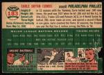 1954 Topps Earle Combs #183 Philadelphia Phillies Card