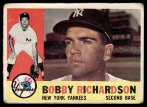 1960 Topps Bobby Richardson Yankees Card #405