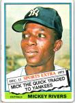 1976 Topps Mickey Rivers #85T Yankees Card