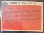 1962 Venezuela Topps Gehrig & Ruth #140 SGC 5