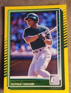 2025 Panini Donruss Rickey Henderson #7 Yellow Flood