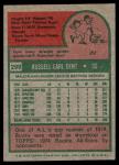 1975 Topps Bucky Dent Chicago White Sox Card