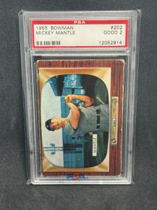 1955 Bowman Mickey Mantle #202 Card HOF