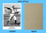 Cy Young Baseball Trading Card - B&W Series